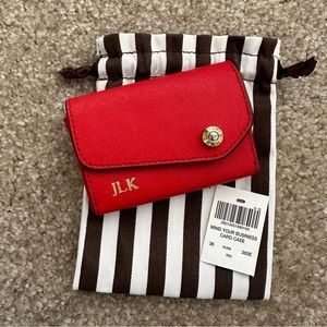 Henri Bendel West 57th Card Holder Red